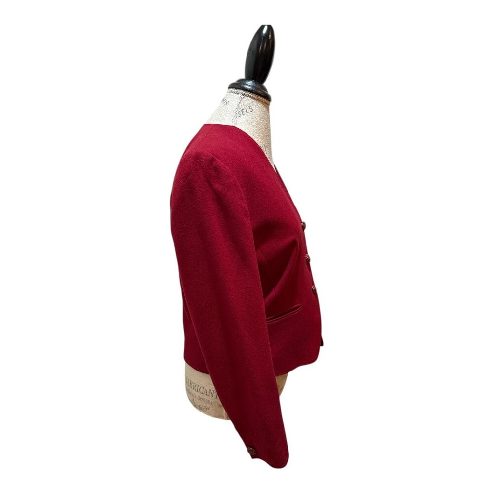 Pendleton Size 10 Red Collarless 3-Button 2-Pocke… - image 4